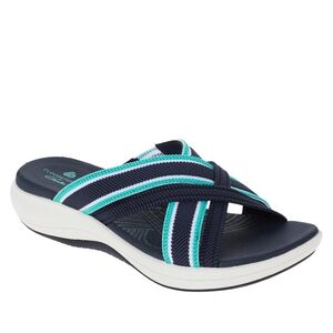 Cloudsteppers by Clarks Navy and Teal Strappy Sandals Mira Isle Sandals Size M